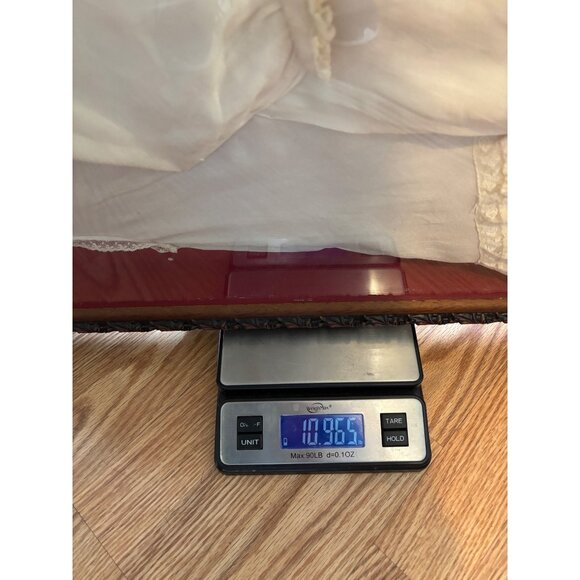 Antique Framed Baby Christening Gown Set Delicate Lace Shadow Box Cottage Core - Picture 7 of 7